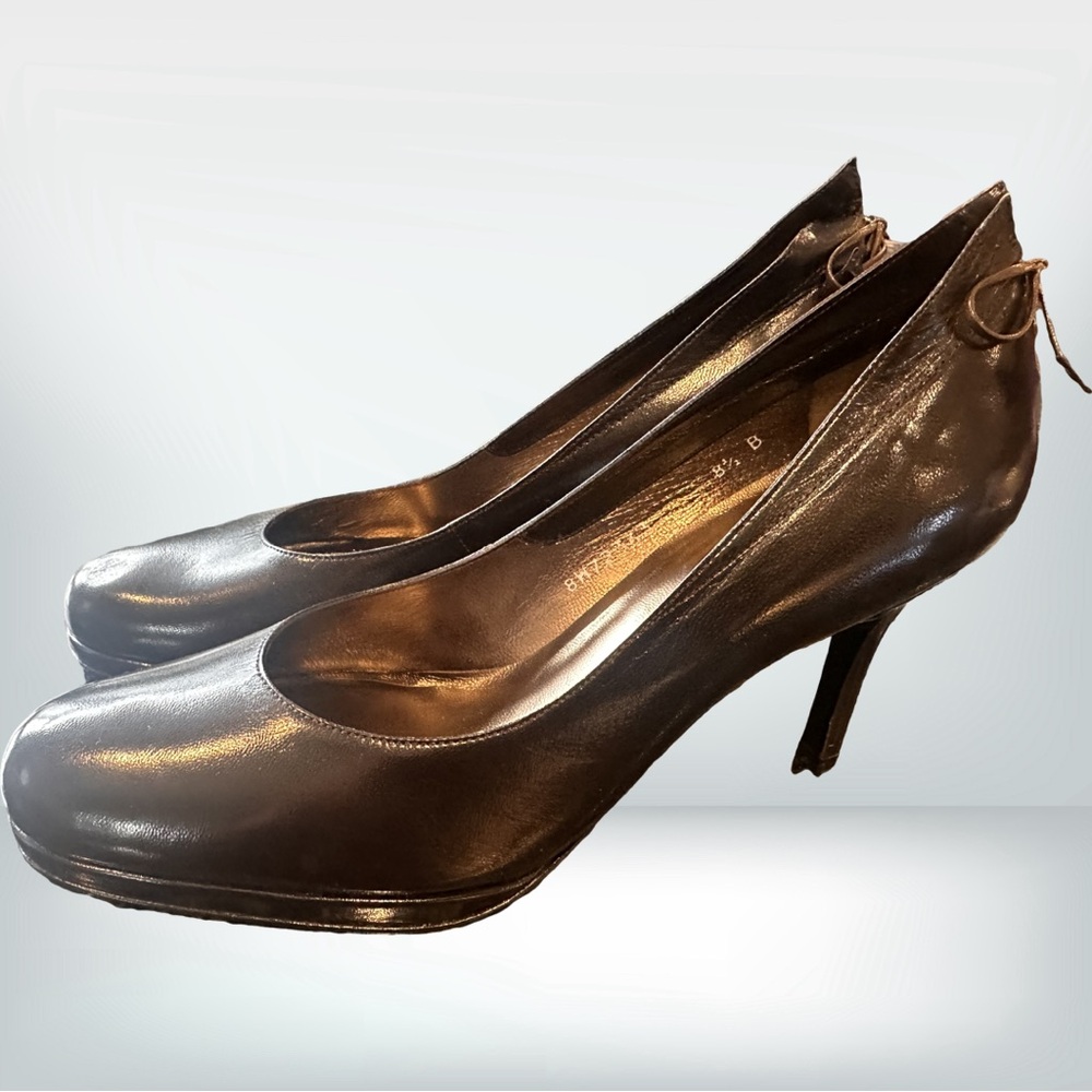 Stuart Weitzman Dark Brown Leather Pumps 8 1/2
